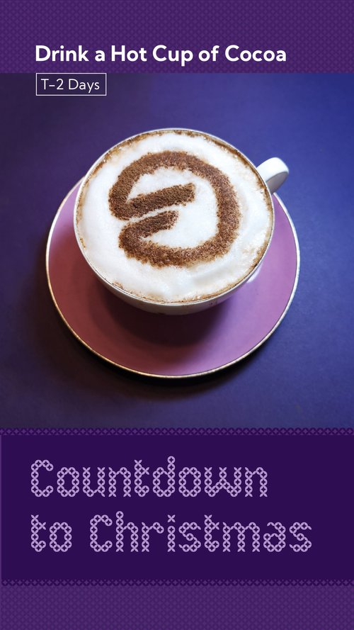 Countdown to Chirstmas instagram story. Orbit Fab logo coffee