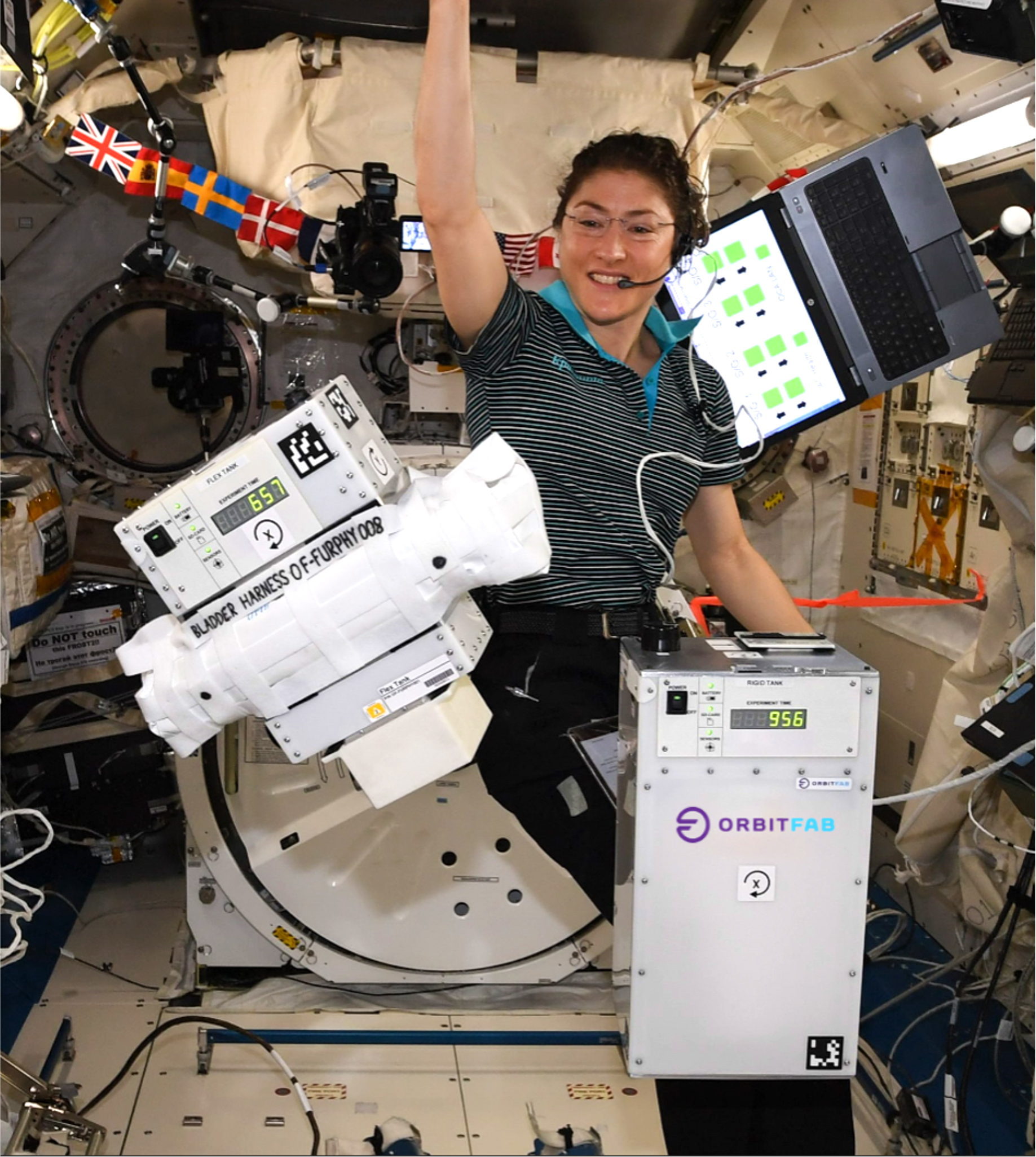 Photo of Orbit Fab FURPHY being tested on ISS