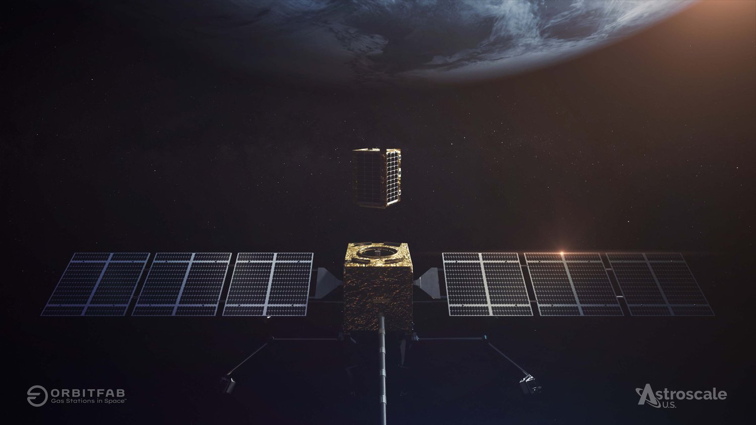 Astroscale U.S. and Orbit Fab Sign First  On-Orbit Satellite Fuel Sale Agreement