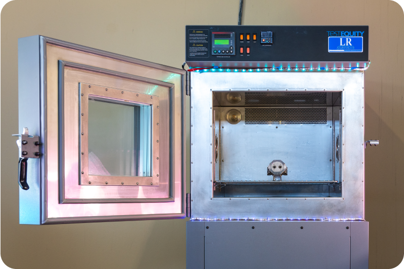 Open TVAC chamber with RAFTI inside