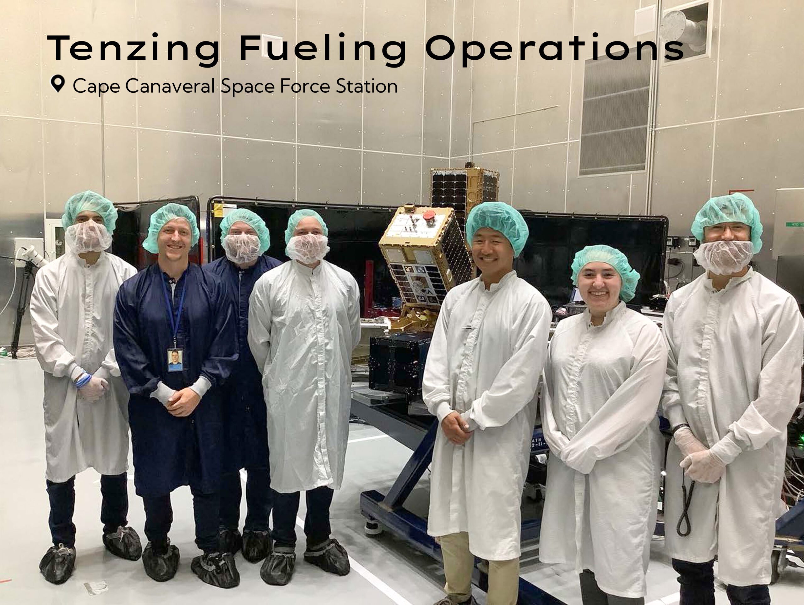 Tenzing fueling operations team in clean suit garments
