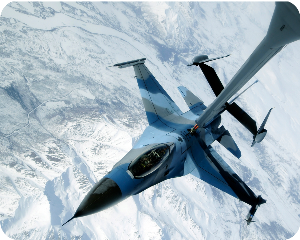 Aircraft refueling over mountains